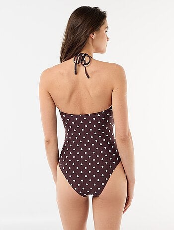 Costume da bagno intero a fascia effetto plissé