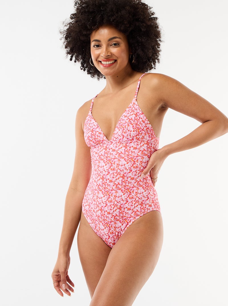 Costume da bagno intero a stampa floreale Rosa - Kiabi
