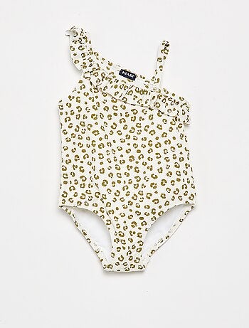Costume da bagno intero con scollo a volant