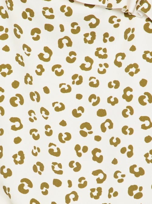 Costume da bagno intero con scollo a volant - Kiabi