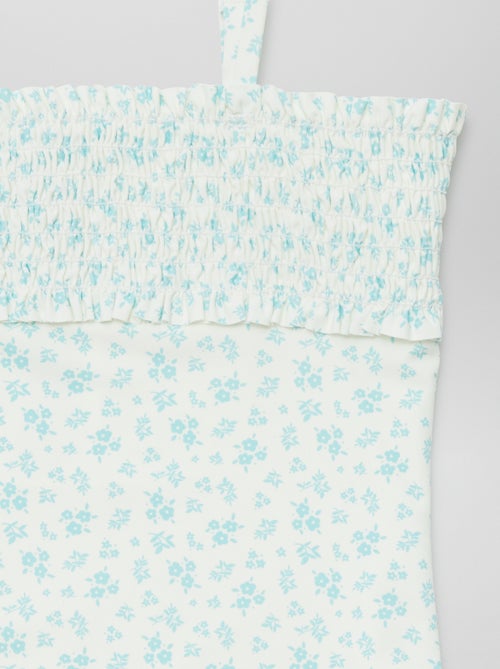 Costume da bagno intero con stampa + elastico per capelli - 2 pezzi - Kiabi