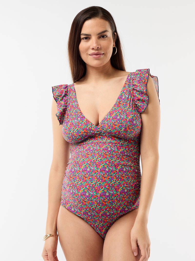 Costume da bagno intero con stampa floreale Fucsia - Kiabi