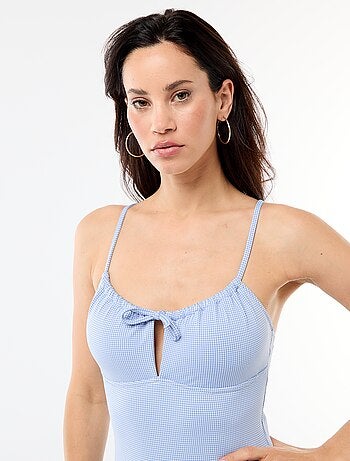 Costume da bagno intero con stampa vichy