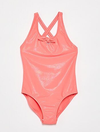 Costume da bagno intero con tessuto brillante