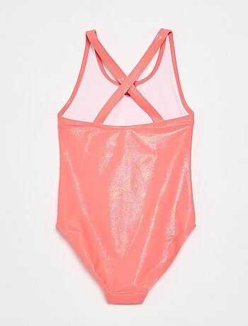 Costume da bagno intero con tessuto brillante