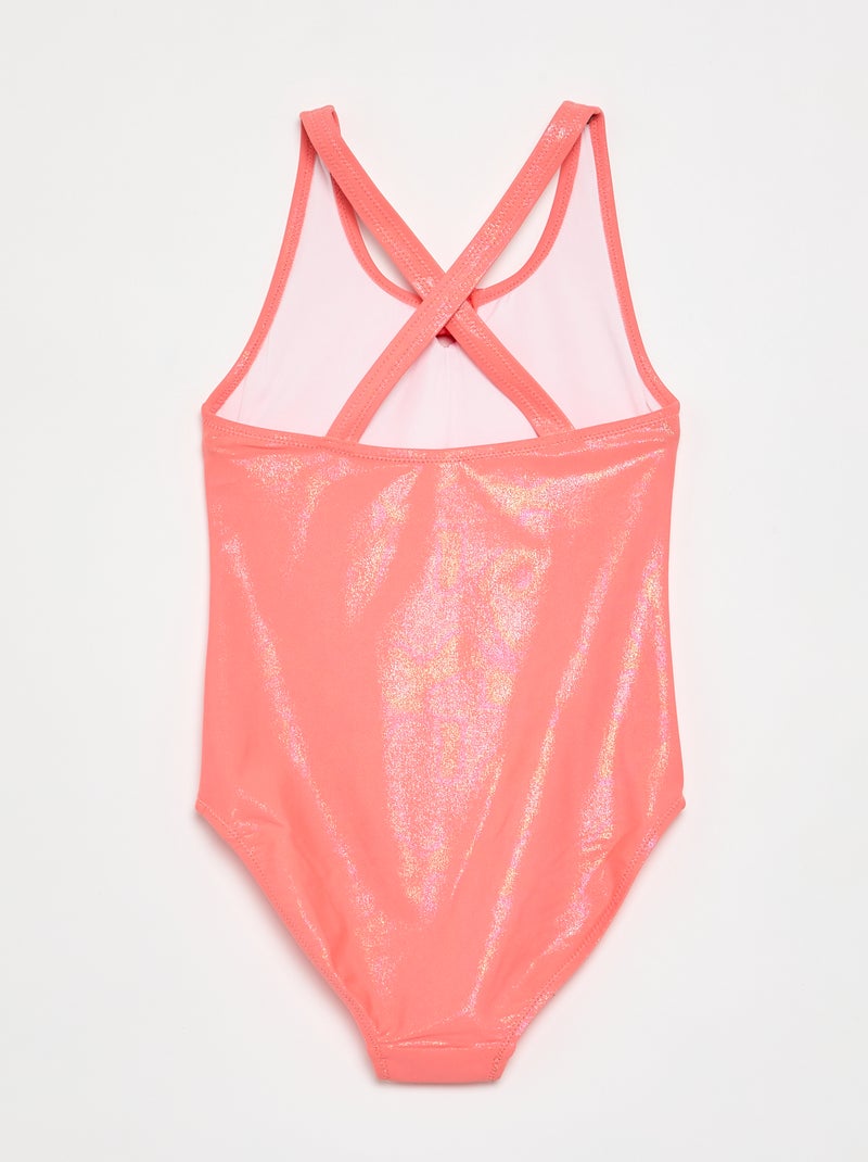 Costume da bagno intero con tessuto brillante Arancione - Kiabi