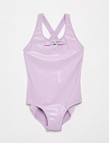 Costume da bagno intero con tessuto brillante