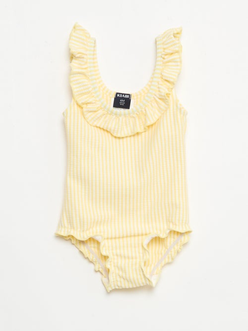 Costume da bagno intero con volant - Kiabi