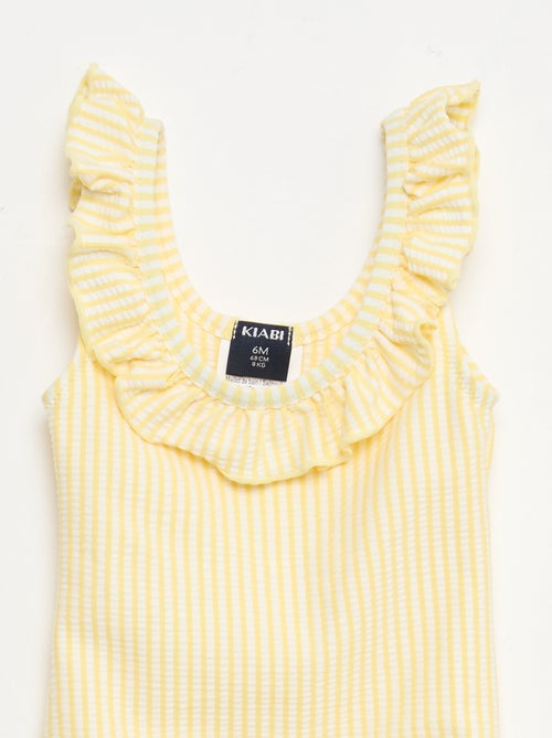 Costume da bagno intero con volant - Kiabi