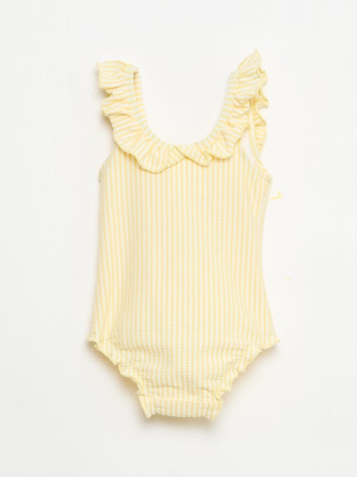 Costume da bagno intero con volant - Kiabi