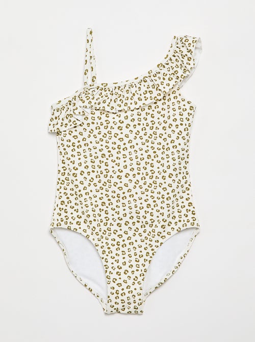 Costume da bagno intero con volant - Kiabi