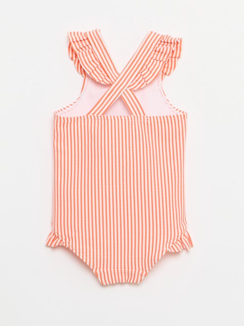 Costume da bagno intero con volant - Kiabi