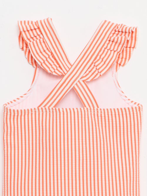 Costume da bagno intero con volant - Kiabi