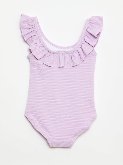 Costume da bagno intero con volant - Kiabi