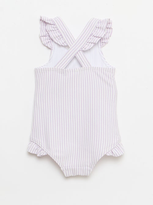 Costume da bagno intero con volant - Kiabi