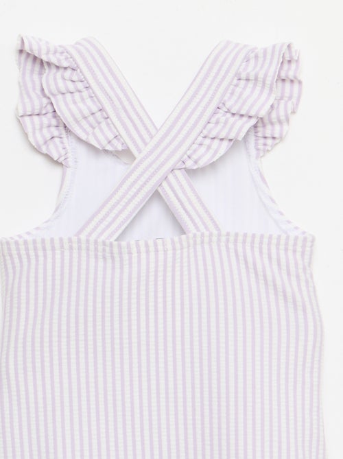 Costume da bagno intero con volant - Kiabi