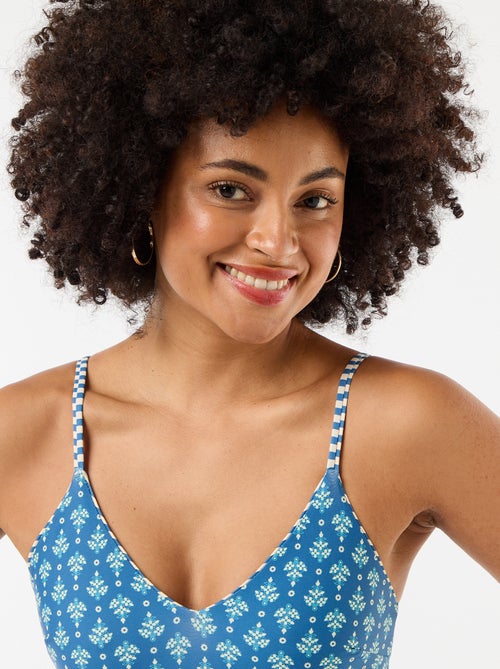 Costume da bagno intero stampato reversibile - Kiabi