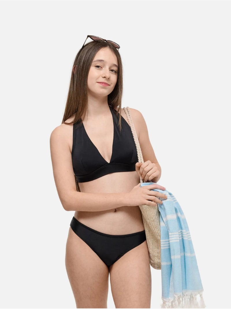 Costume da Bagno Mestruale - Bikini - Donna e Ragazza - Flusso Medio - Eva Nero - Kiabi