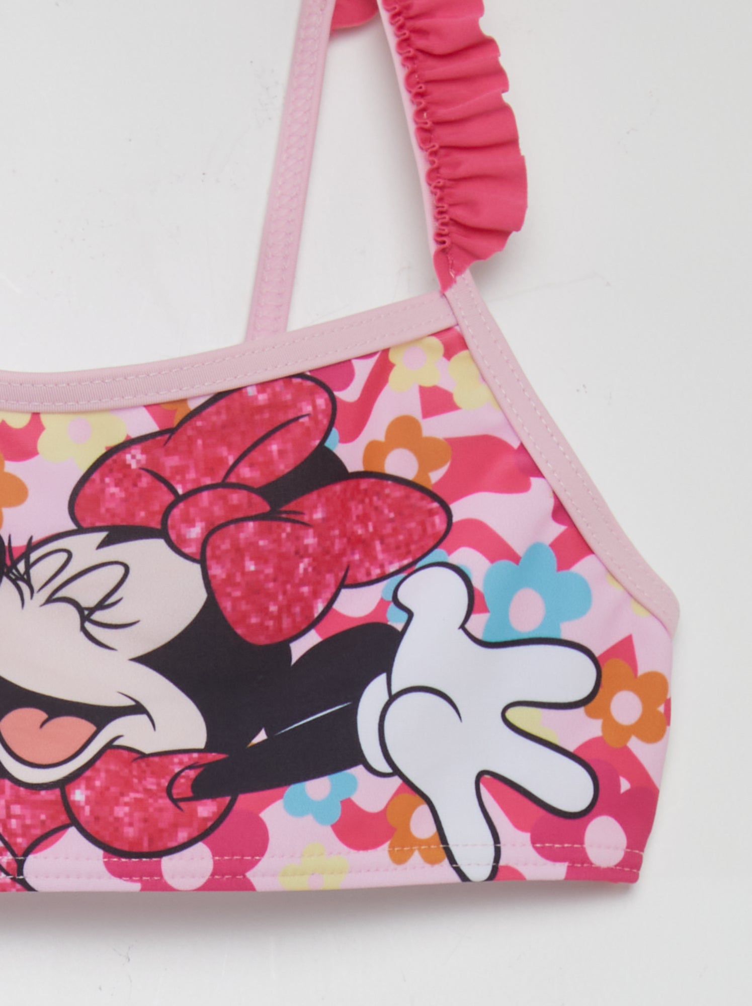 Costume Da Bagno Bimba Minnie Mouse - Due Pezzi Blu E Rosa, Licenza Disney - Foto 12