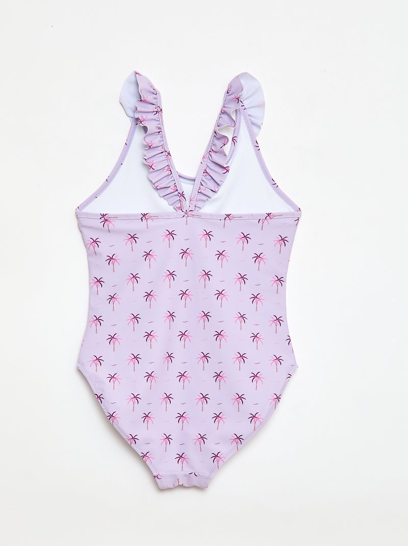 Costume da bagno motivo all-over tropicale Viola - Kiabi
