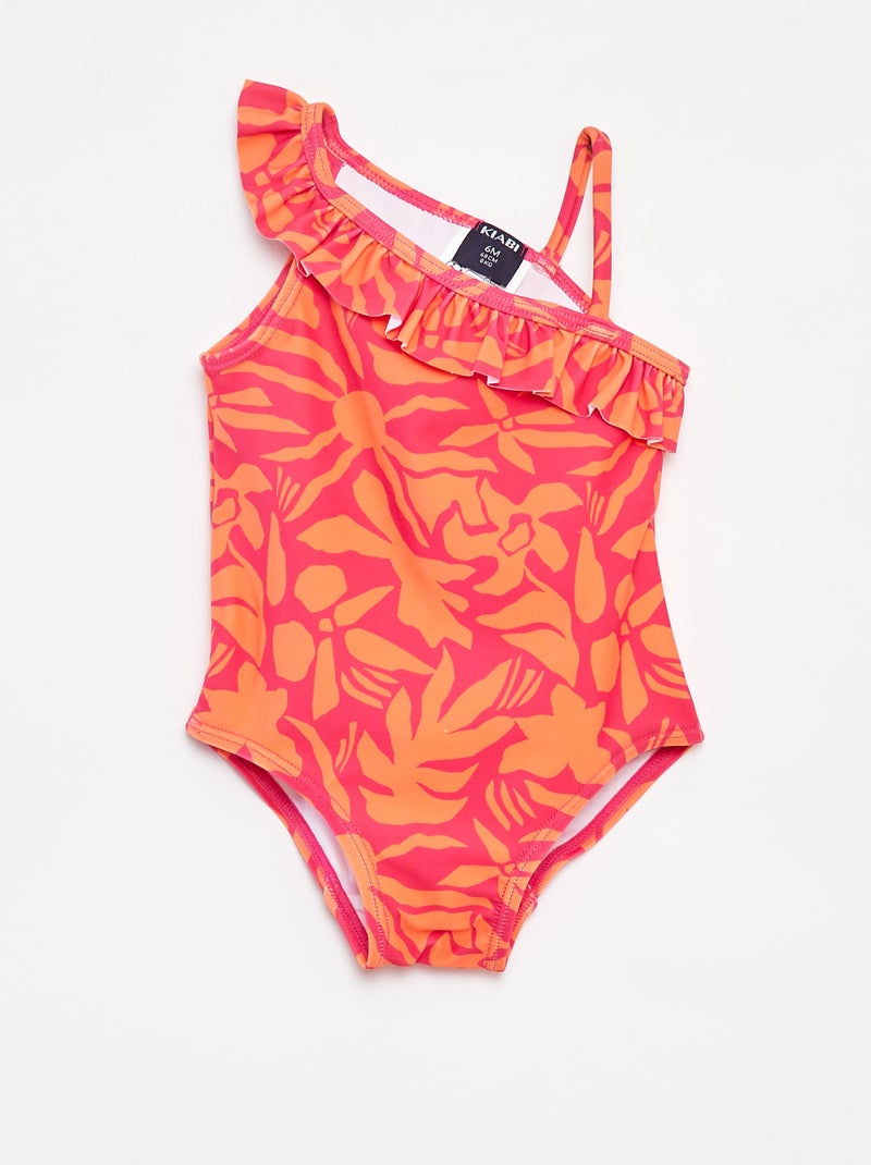 Costume da bagno one shoulder con stampa ROSA - Kiabi