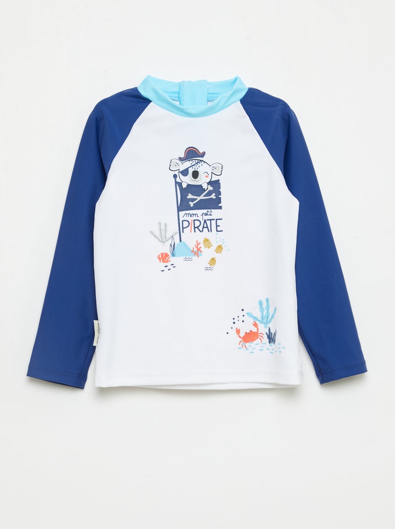 Costume da bagno 'Petit Béguin' 2 pezzi T-shirt + boxer Blu - Kiabi