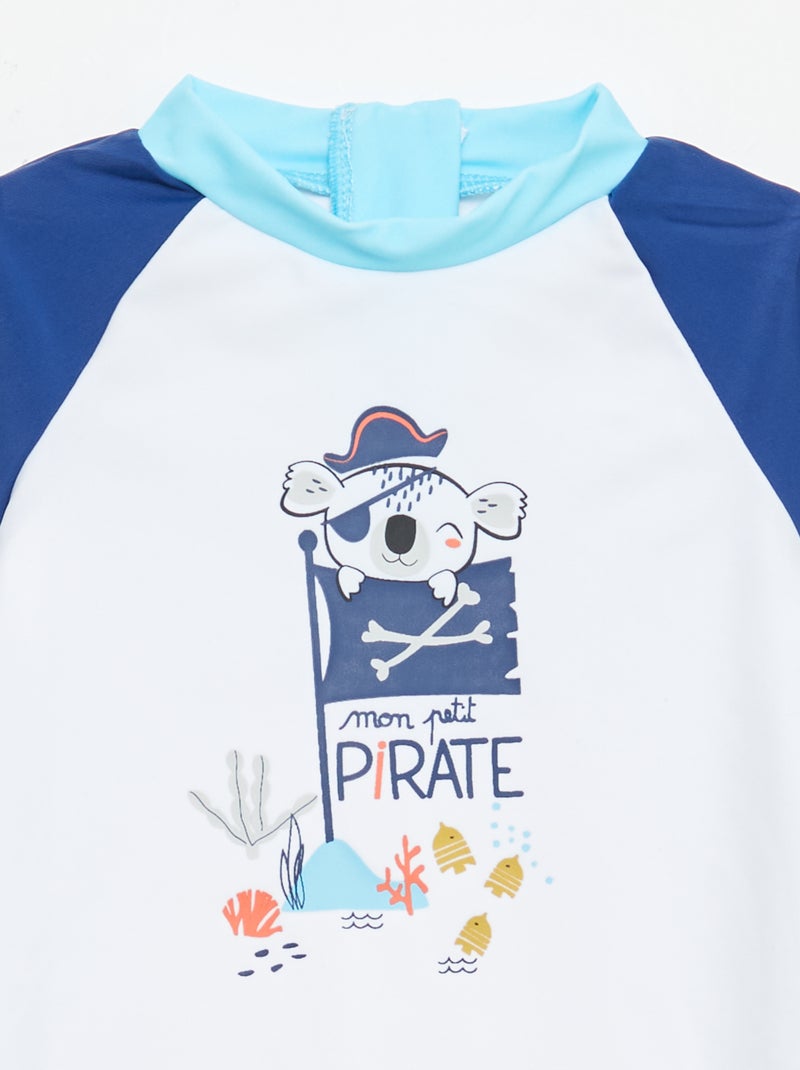 Costume da bagno 'Petit Béguin' 2 pezzi T-shirt + boxer Blu - Kiabi