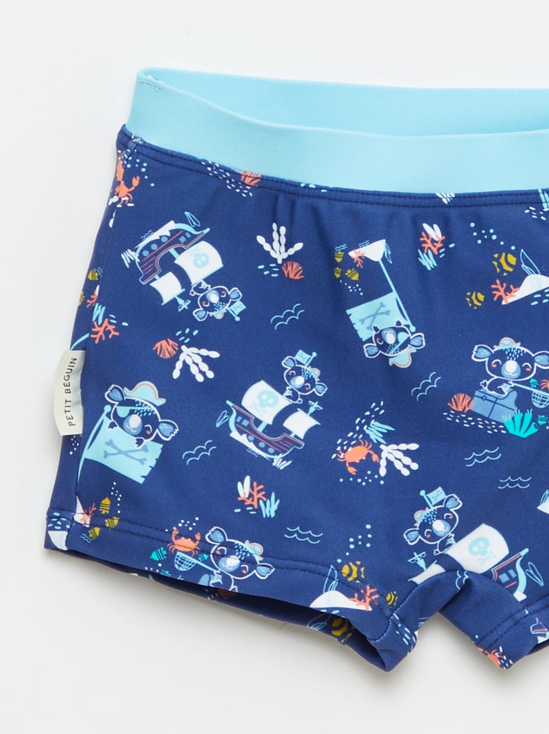Costume da bagno 'Petit Béguin' 2 pezzi T-shirt + boxer Blu - Kiabi