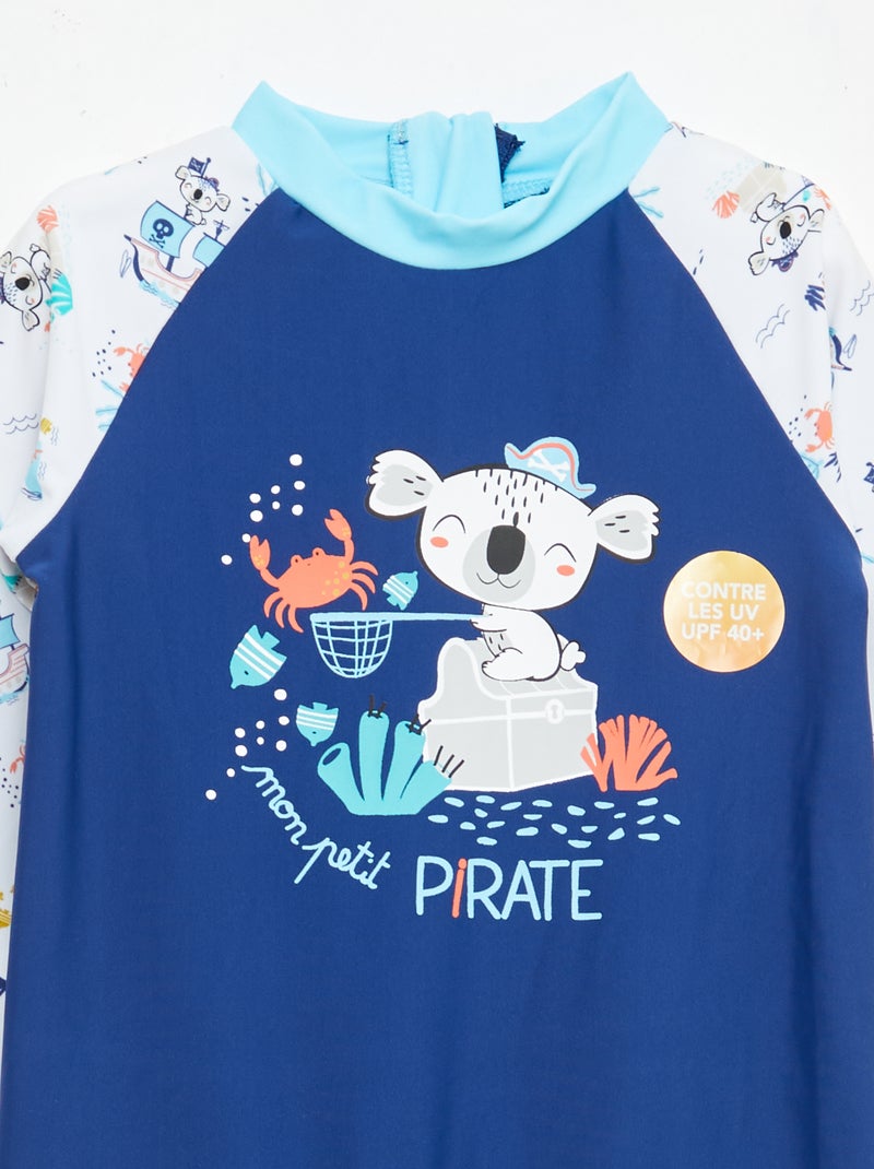Costume da bagno 'Petit Béguin' 2 pezzi T-shirt + boxer Blu - Kiabi