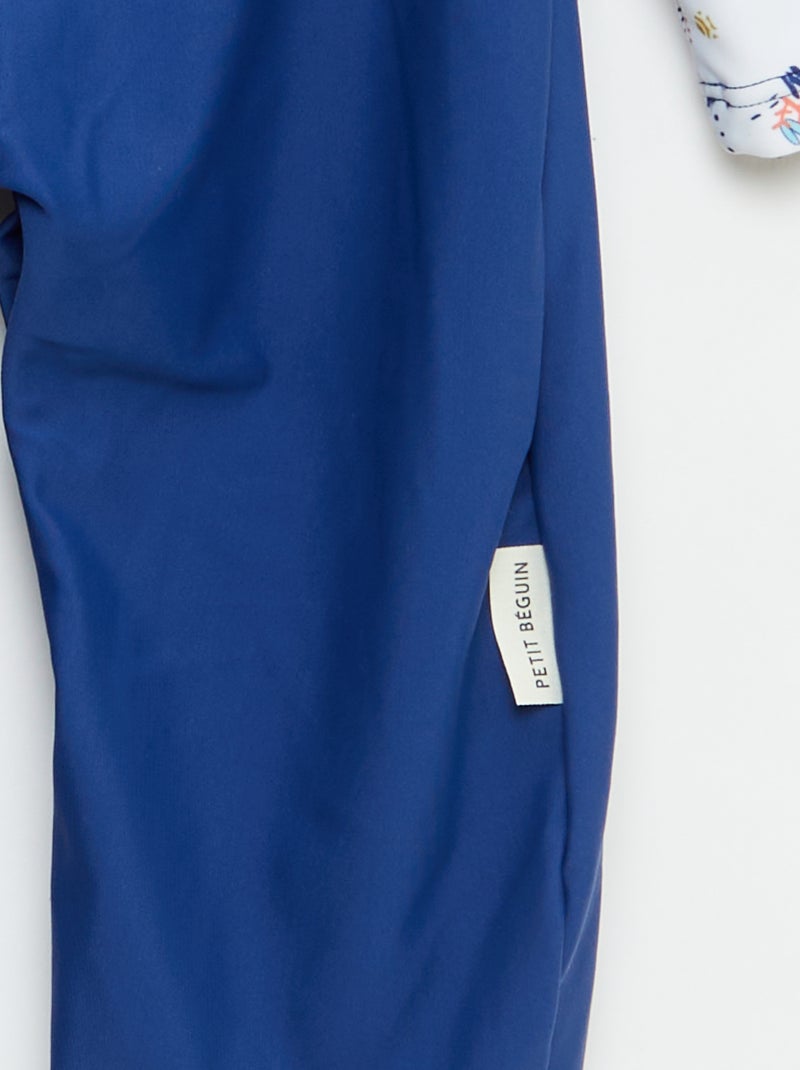 Costume da bagno 'Petit Béguin' 2 pezzi T-shirt + boxer Blu - Kiabi