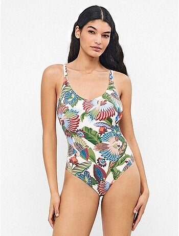 Costume da bagno plus size con stampa tribale