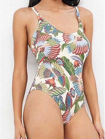 Costume da bagno plus size con stampa tribale