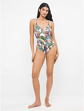 Costume da bagno plus size con stampa tribale