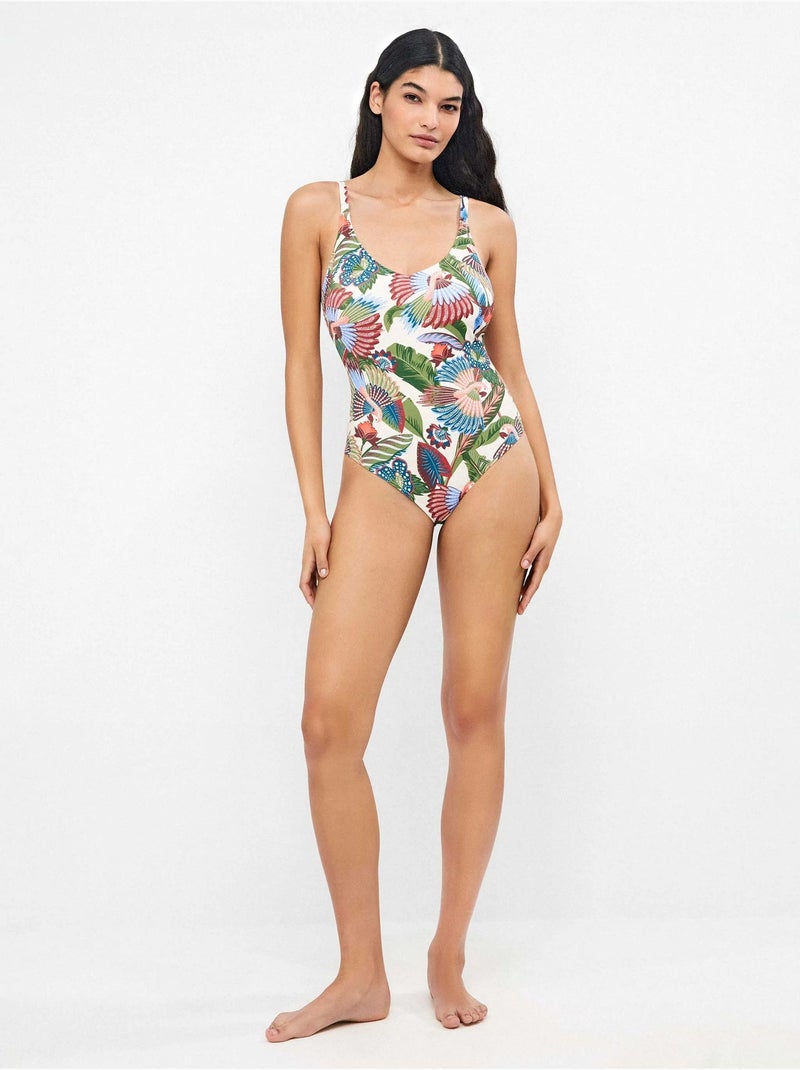 Costume da bagno plus size con stampa tribale Multicolore - Kiabi