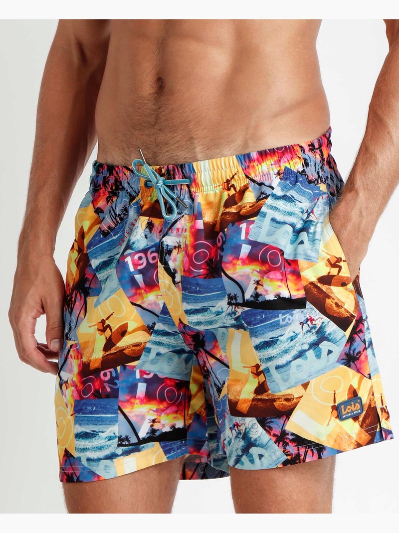 Costume da bagno postale da uomo LOIS Multicolore - Kiabi