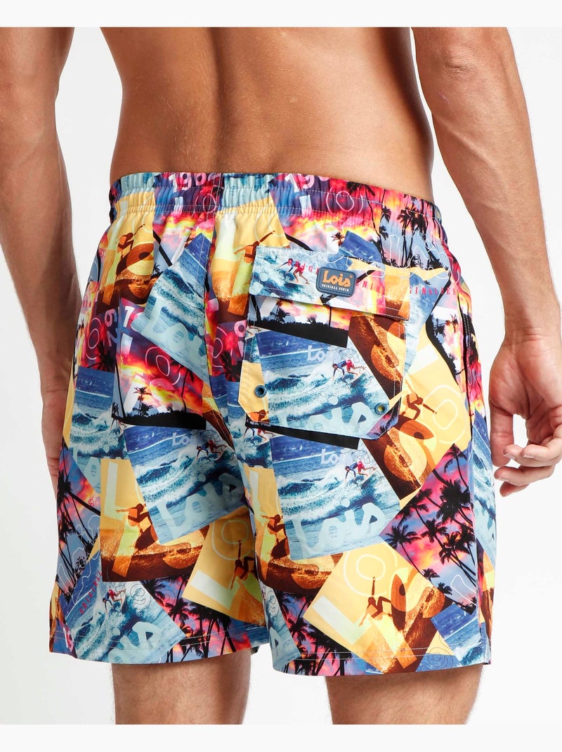 Costume da bagno postale da uomo LOIS Multicolore - Kiabi