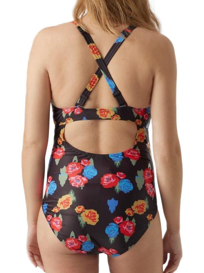 Costume da Bagno Premaman Mamalicious con Fiocco Floreale Nero - Kiabi