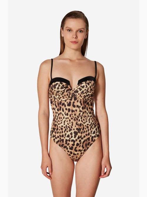 Costume da bagno puccini con stampa leopardata, corsetto - collezione masur free penti - Kiabi