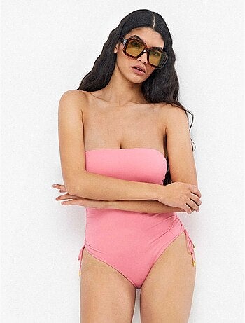Costume da bagno senza ferretto scollatura a fascia