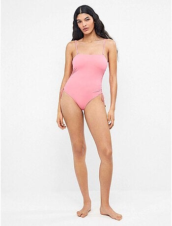 Costume da bagno senza ferretto scollatura a fascia