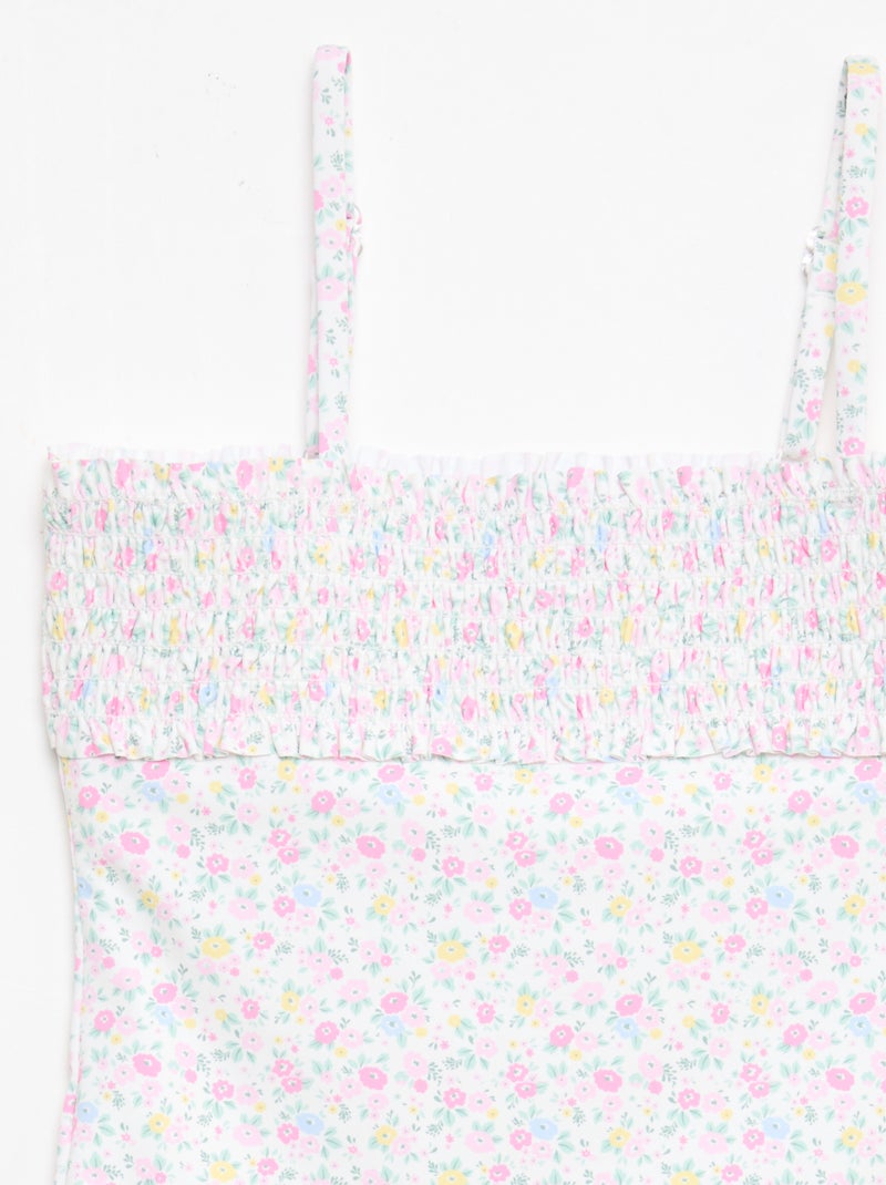 Costume da bagno smock con scrunchie Bianco - Kiabi