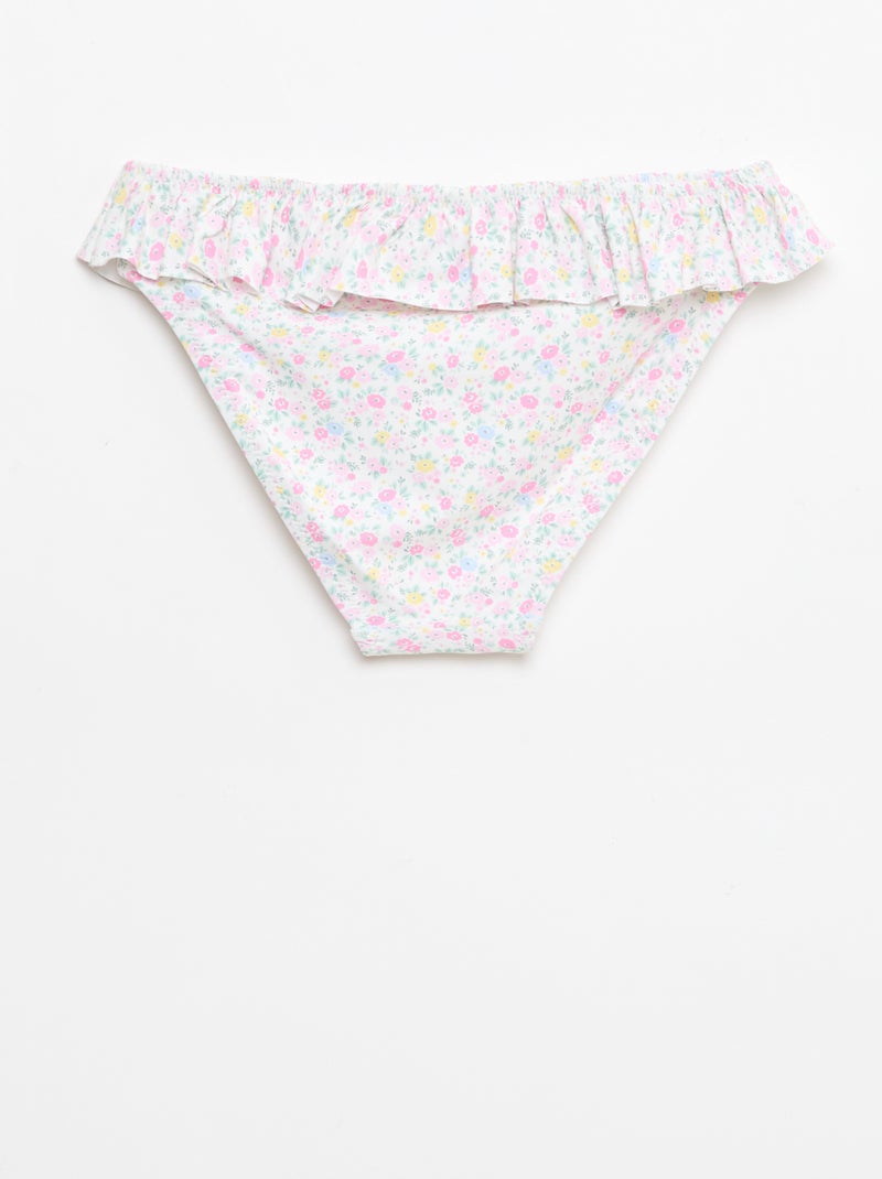 Costume da bagno smock floreale - 2 pezzi Bianco - Kiabi
