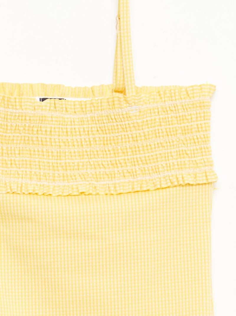 Costume da bagno smock + scrunchie - 1 pezzo Giallo - Kiabi