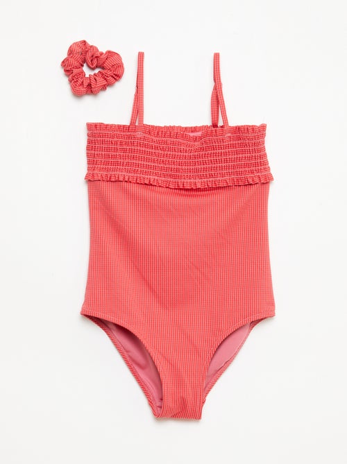 Costume da bagno smock + scrunchie - 1 pezzo - Kiabi