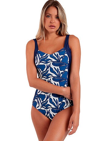 Costume da bagno snellente ADMAS Navy Curvy Line per donna