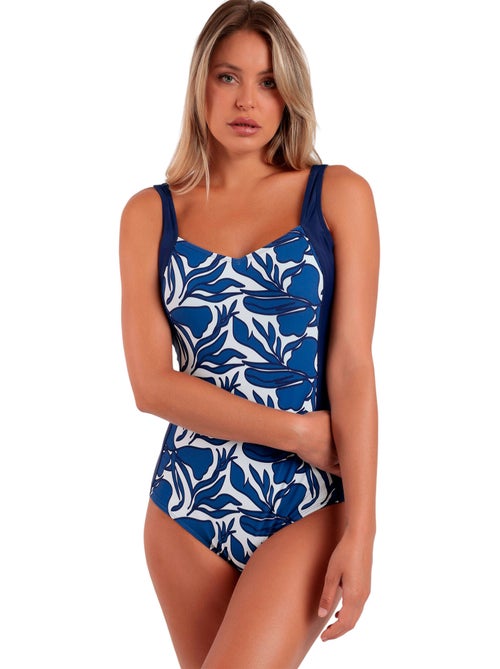 Costume da bagno snellente ADMAS Navy Curvy Line per donna - Kiabi Costume da bagno snellente ADMAS Navy Curvy Line per donna - Kiabi