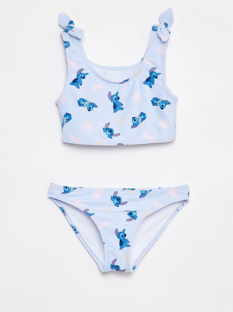 Costume da bagno 'Stitch Disney' con fiocchi decorativi - 2 pezzi BLU - Kiabi