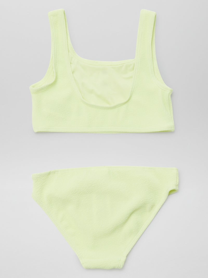 Costume da bagno tinta unita - 2 pezzi VERDE - Kiabi