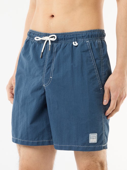 Costume da bagno tinta unita con tasche - Kiabi