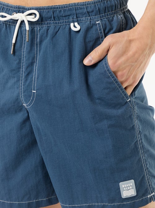 Costume da bagno tinta unita con tasche - Kiabi